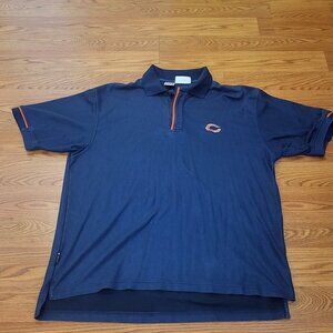 VINTAGE Chicago Bears Shirt Men's XL Blue Nike PRO LINE 1990s Polo NFL Football